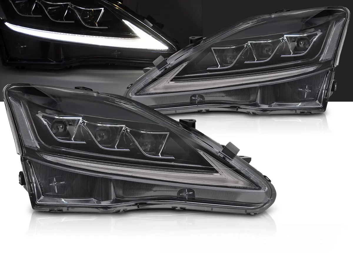 Headlights Lexus IS II 06-13 Full LED Black