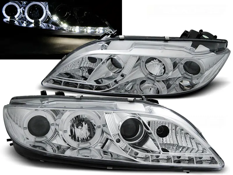 Headlights Mazda 6 02-07 Devil Eyes Chrome