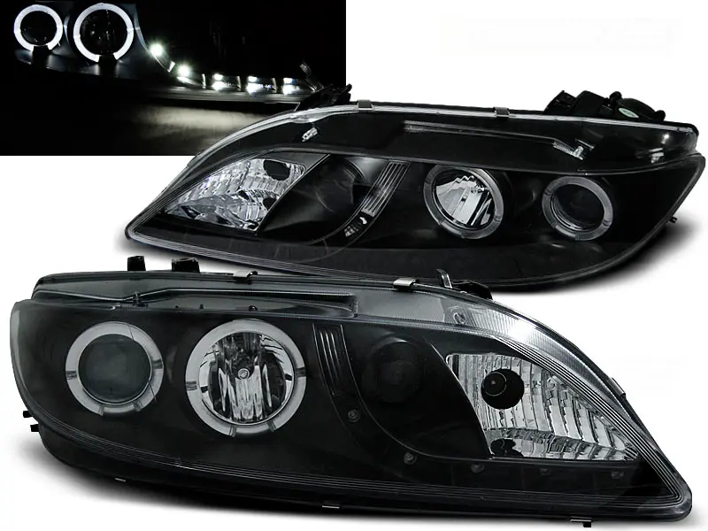 Headlights Mazda 6 02-07 Devil Eyes Black