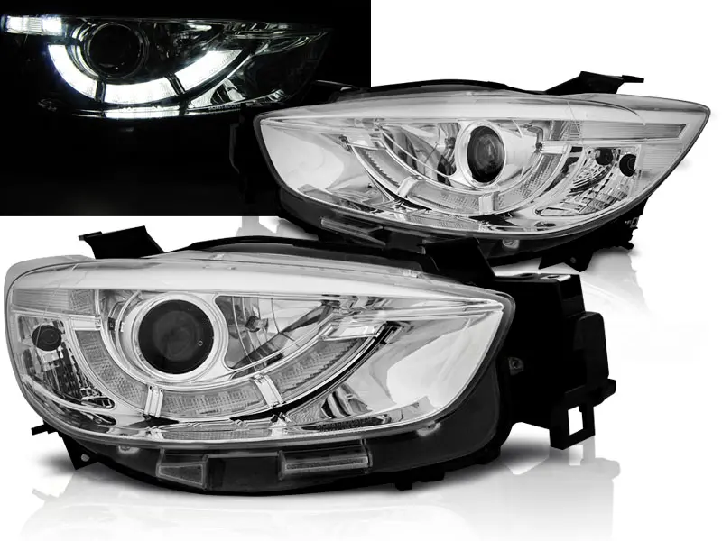 Headlights Mazda CX5 11-15 DRL Xenon Chrome