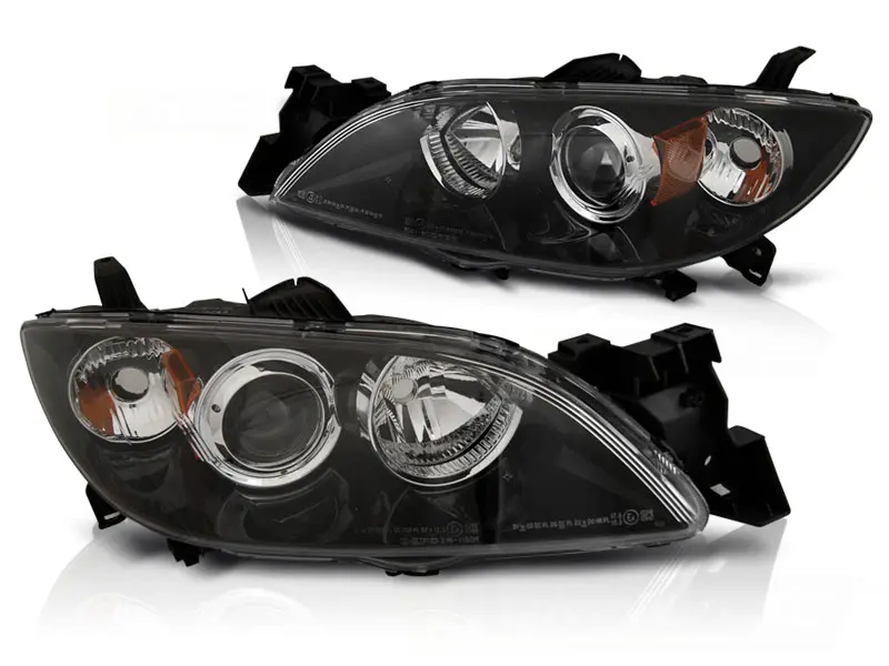 Headlights Mazda 3 03-09 Xenon Black