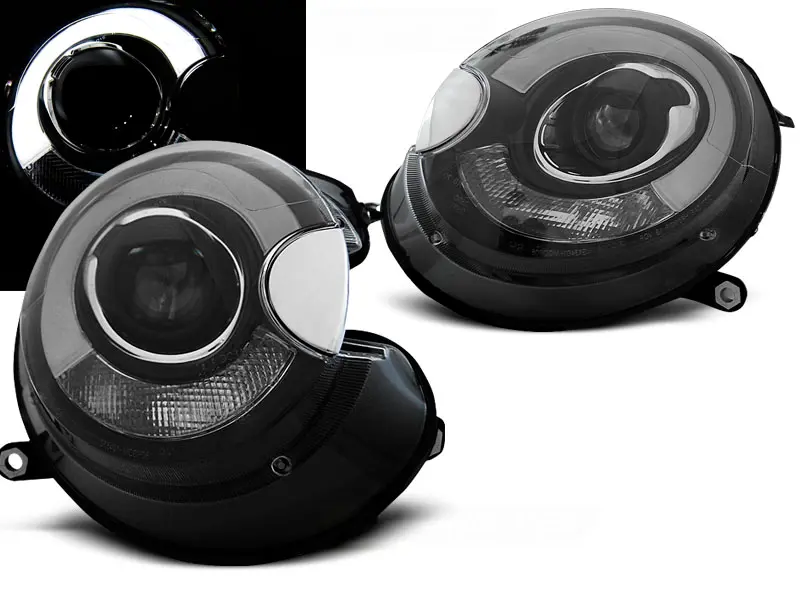 Headlights Mini Cooper 06-14 Tube Light Black