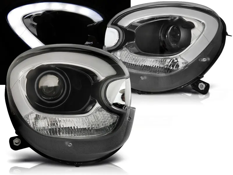 Headlights Mini Cooper R60 R61 Countryman Tube Black