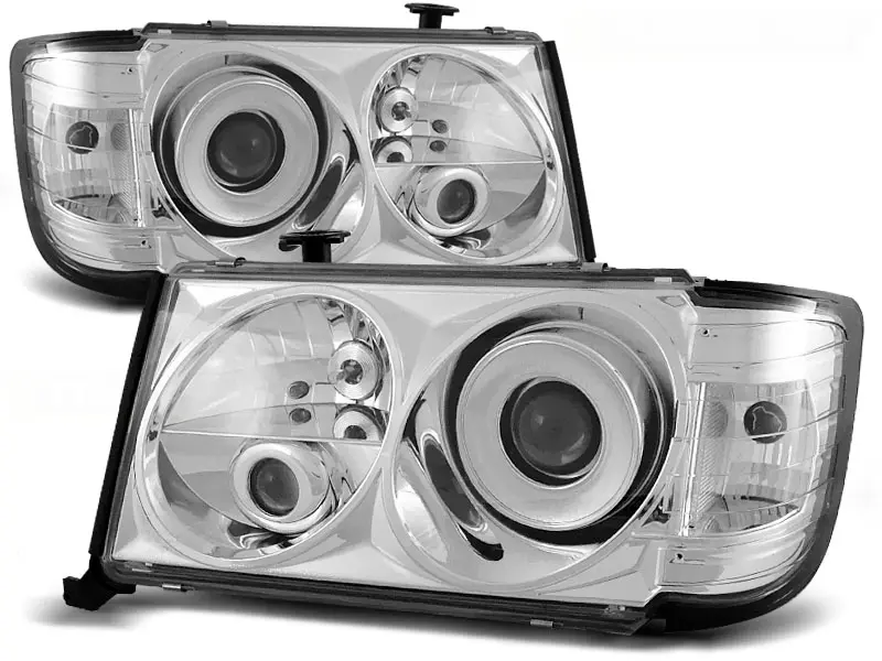 Headlights Mercedes W124 E 85-93 Chrome