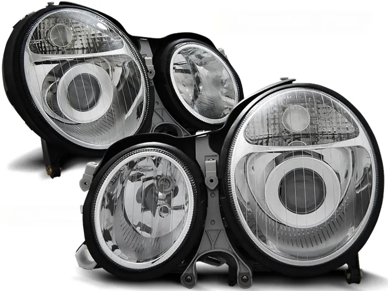 Headlights Mercedes W210 E-Class 99-02 Chrome