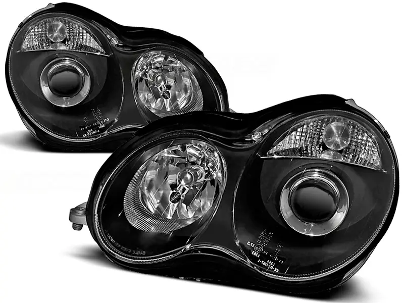 Headlights Mercedes C W203 00-04 Black