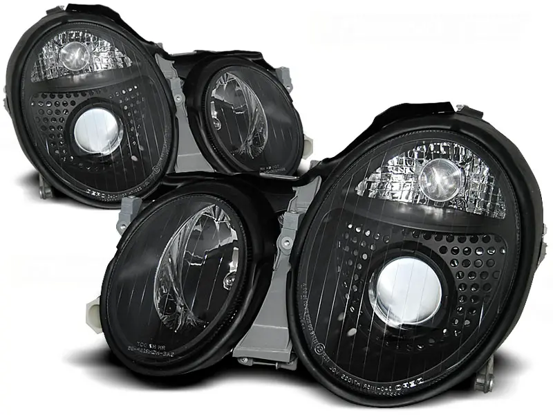 Headlights Mercedes CLK W208 97-02 Black