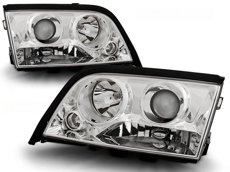 Headlights Mercedes W202 C-Class 93-00 Chrome