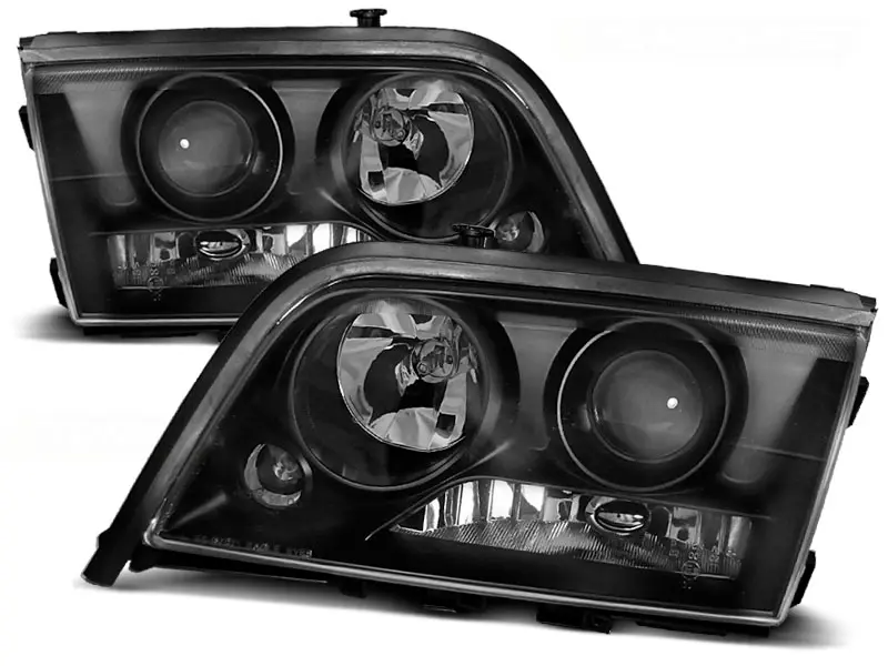 Headlights Mercedes W202 C-Class 93-00 Black