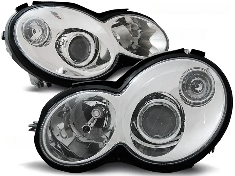 Headlights Mercedes CL203 C-Class 00-04 Chrome