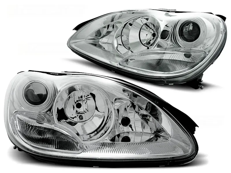 Headlights Mercedes W220 S 98-05 Chrome