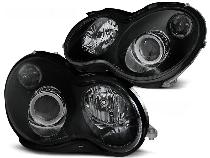 Headlights Mercedes W203 C-Class 00-04 Black