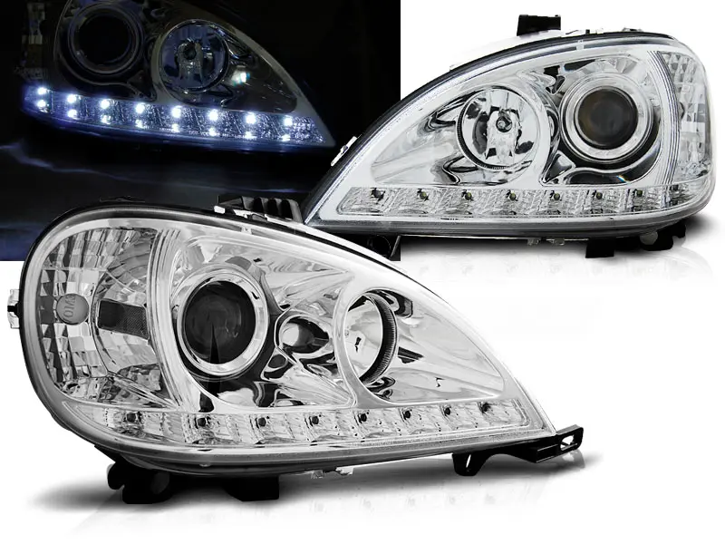 Headlights Mercedes W163 01-05 Chrome