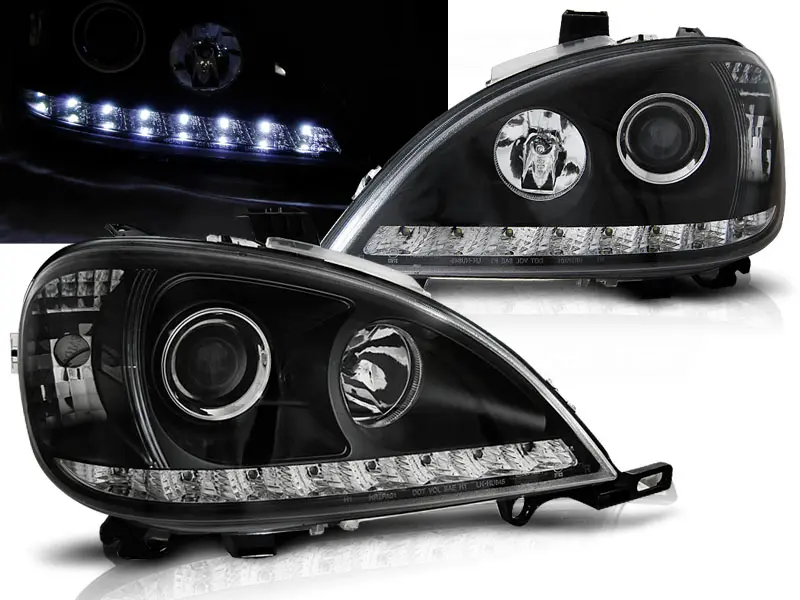 Headlights Mercedes W163 01-05 Black