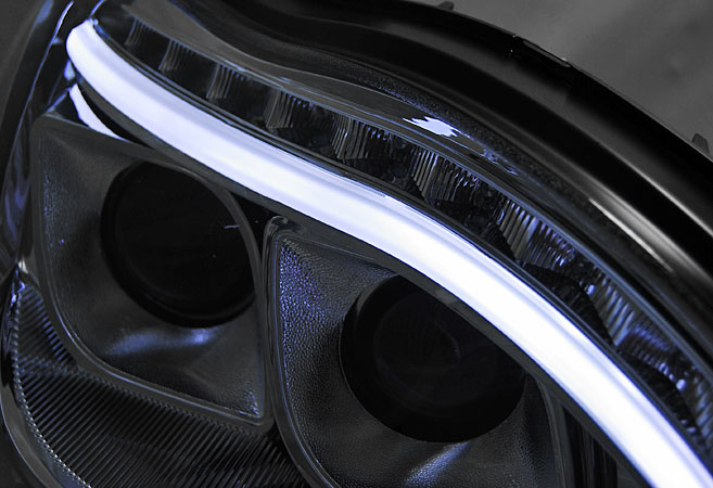 Headlights Mercedes S W220 98-05 Tube Light Chrome – náhľad 3