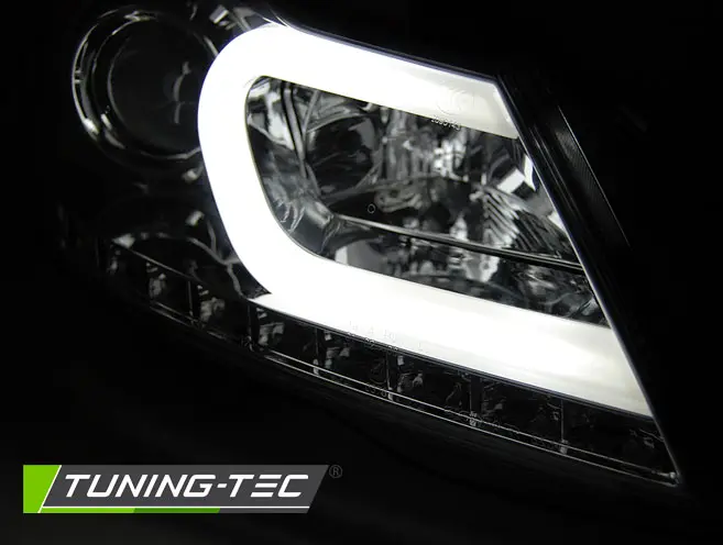 Headlights Mercedes W204 11-14 Tube Light Chrome – náhľad 2
