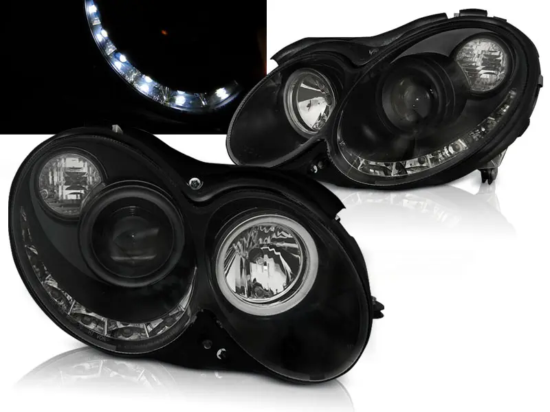Predné svetlá Mercedes CLK W209 03-10 DE Black