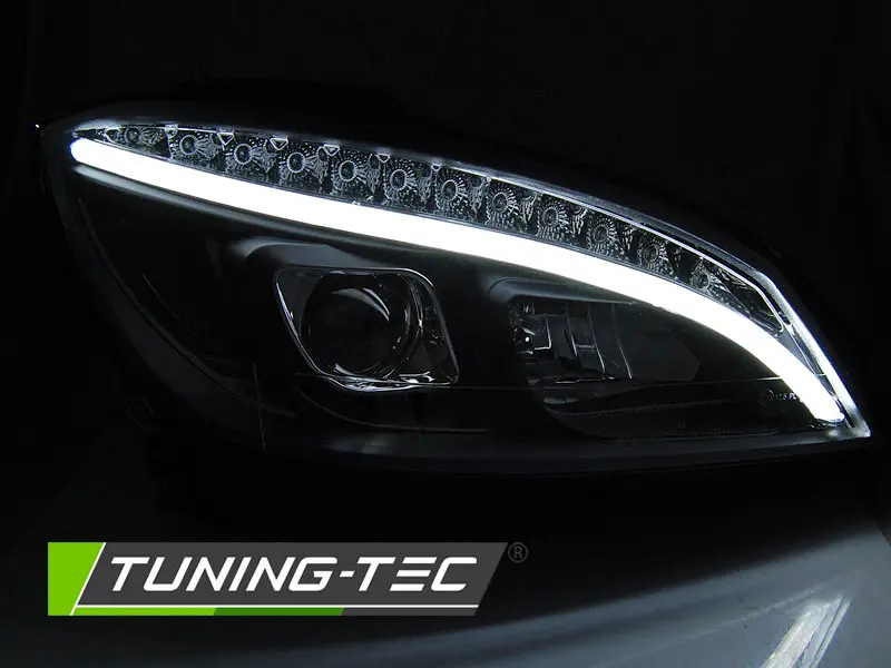 Headlights Mercedes W204 07-10 H7 Tube Light Black – náhľad 3