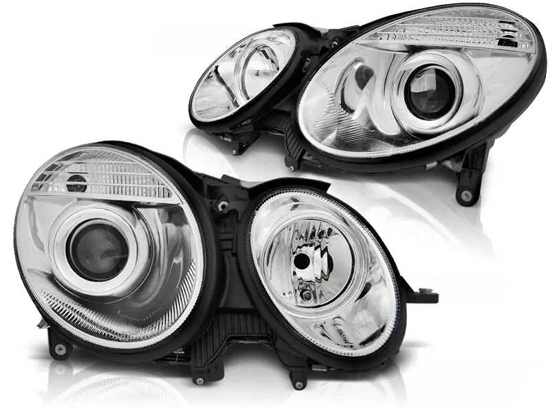 Headlights Mercedes W211 E-Class 06-09 Chrome