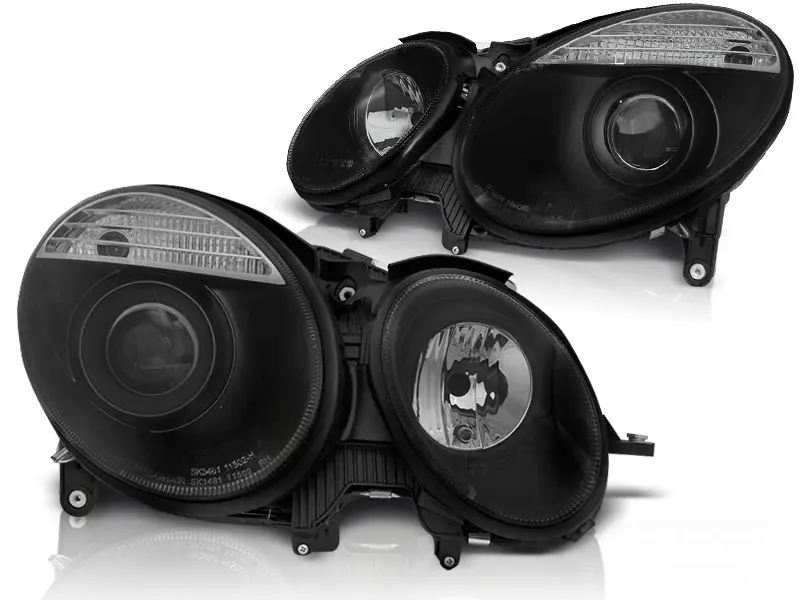 Headlights Mercedes W211 E-Class 06-09 Black