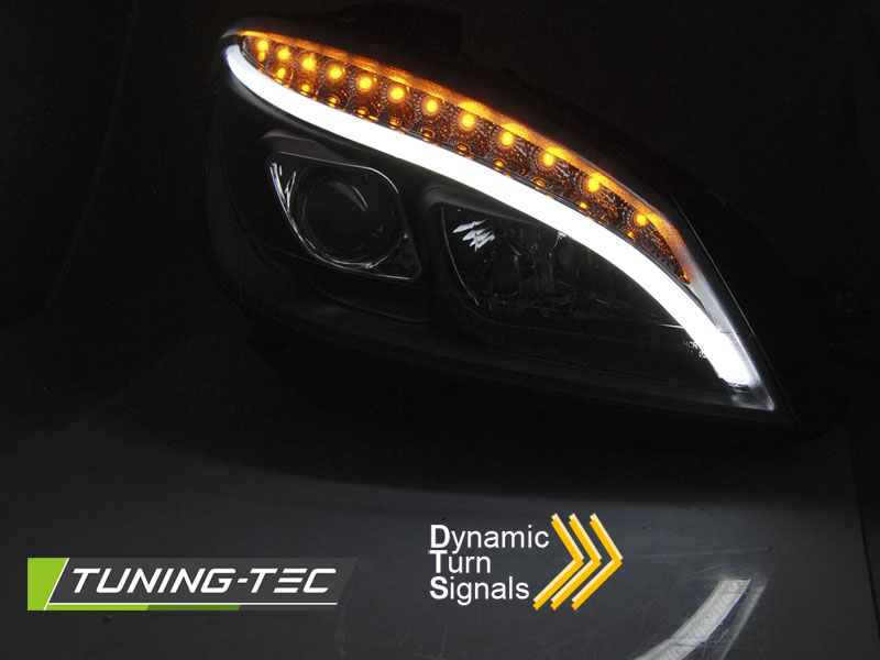 Headlights Mercedes W204 07-10 H7 Tube Light LED Dynamic Black – náhľad 2