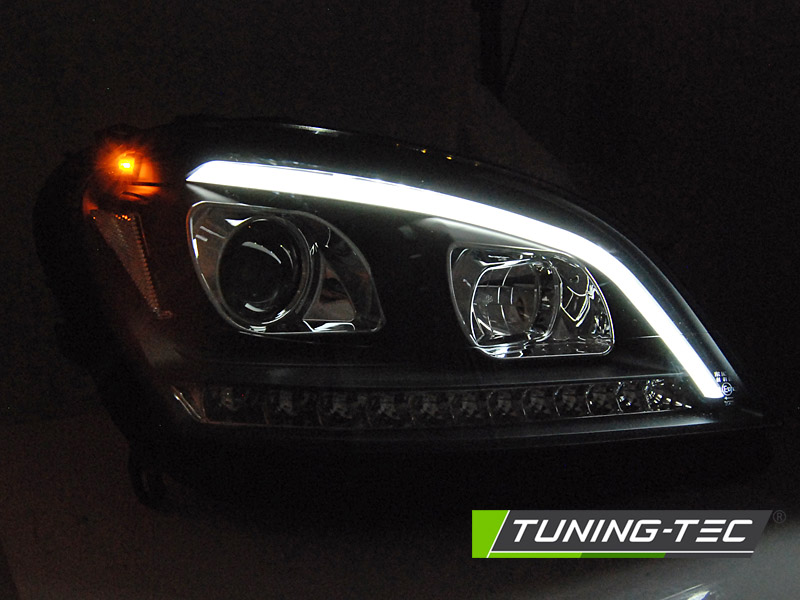 Headlights Mercedes W164 ML 05-08 Tube Light Black – náhľad 3