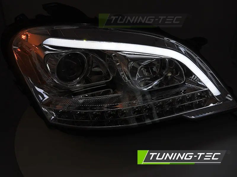 Headlights Mercedes W164 ML 09-11 Tube Light Chrome – náhľad 3