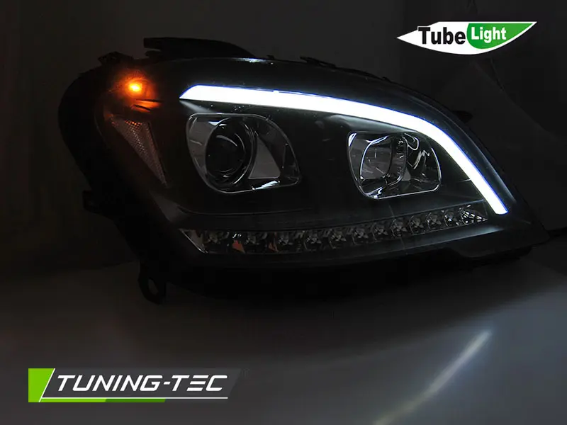 Headlights Mercedes W164 ML 09-11 Tube Light Black – náhľad 2
