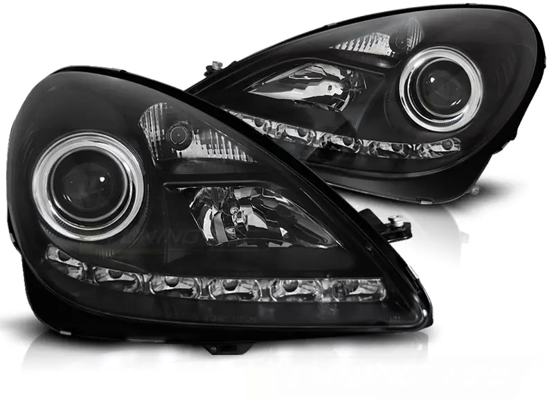 Headlights Mercedes R171 SLK 04-11 Xenon DRL DE Black