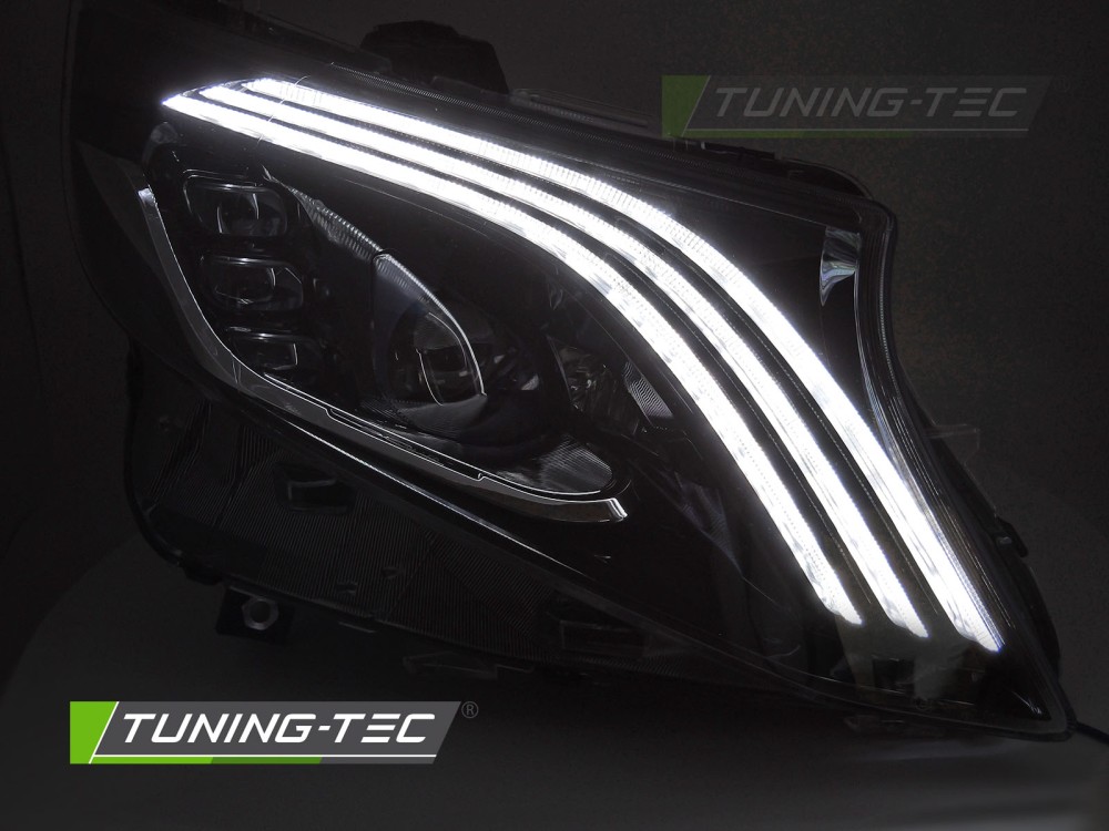 Headlights Mercedes Vito W447 14-23 Full LED Black – náhľad 2