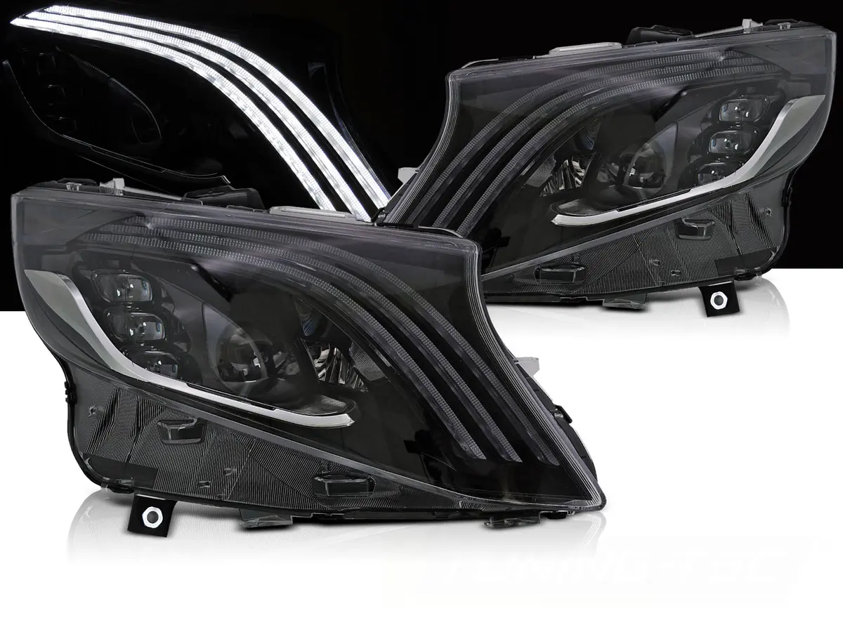 Headlights Mercedes Vito W447 14-23 Full LED Black