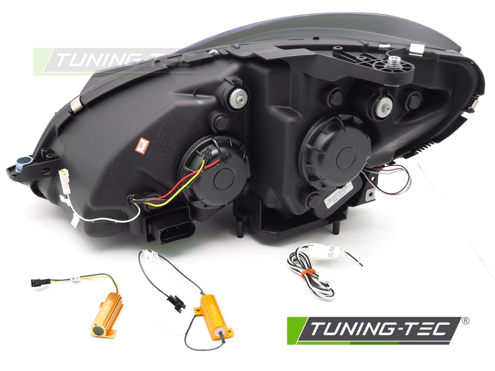 Headlights Mercedes W204 11-14 Dynamic Glossy Black – náhľad 4