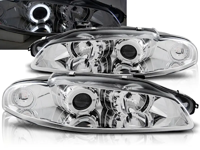 Headlights Mitsubishi Eclipse 97-98 Angel Eyes Chrome
