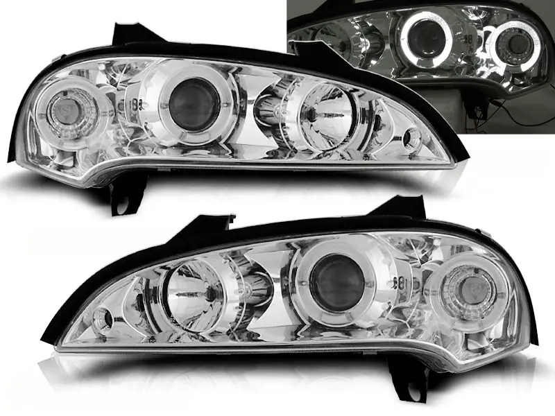 Headlights Opel Tigra Angel Eyes Chrome
