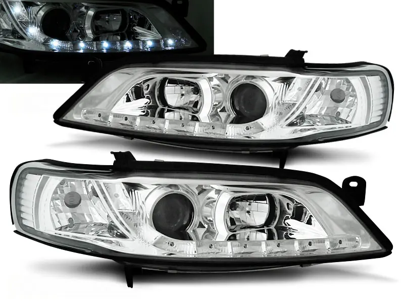 Headlights Opel Vectra B 95-98 Devil Eyes Chrome