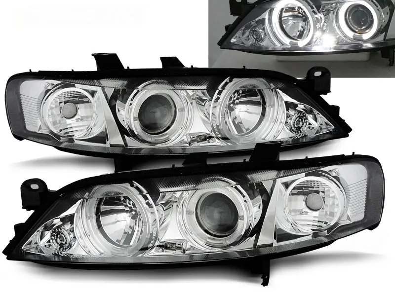 Headlights Opel Vectra B 95-98 Angel Eyes Chrome