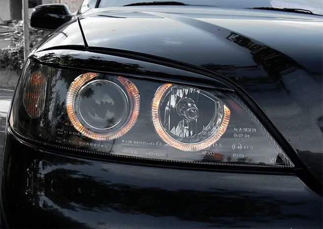 Headlights Opel Astra G 97-04 Depo Angel Eyes Black – náhľad 2