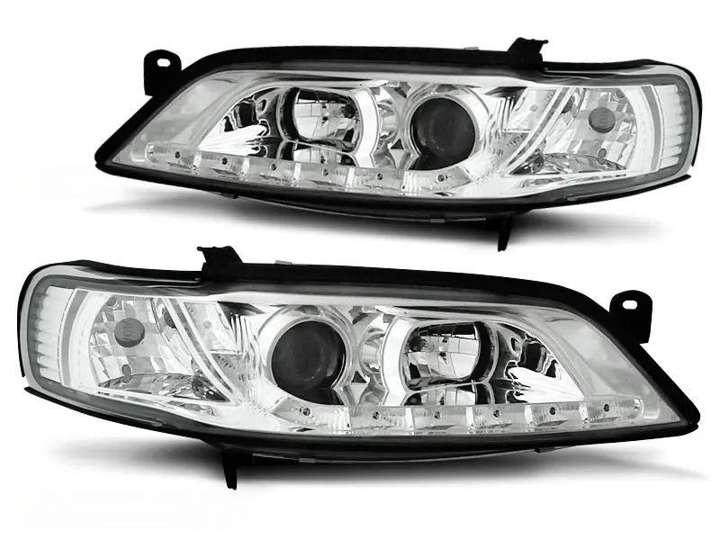 Headlights Opel Vectra B 99-02 Devil Eyes Chrome