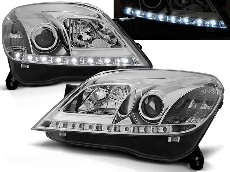 Headlights Opel Astra H 04-09 Devil Eyes Chrome