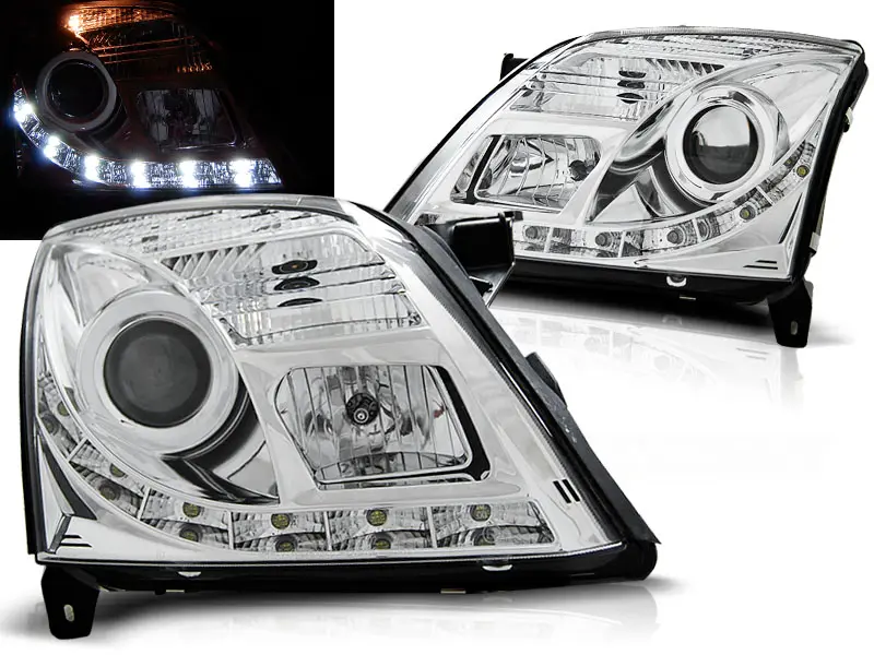 Headlights Opel Vectra C Devil Eyes Chrome