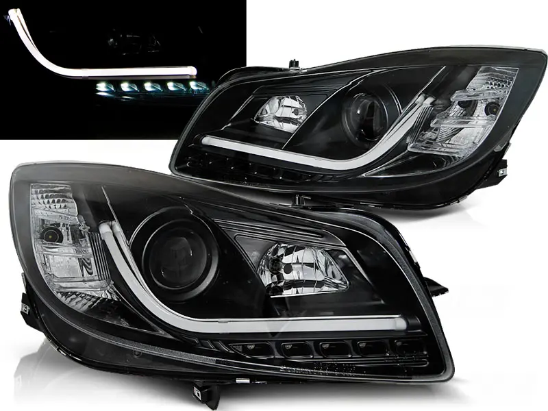 Headlights Opel Insignia 08-12 Tube Light Black