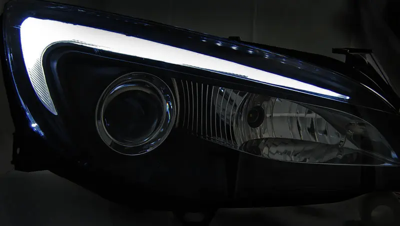 Headlights Opel Astra J 10-15 Tube Light Black – náhľad 2