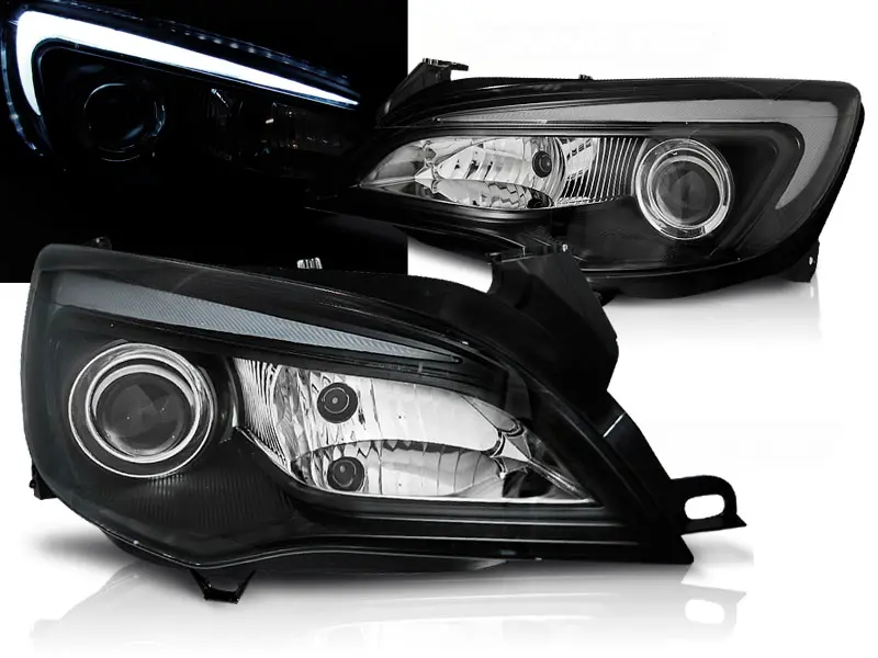 Headlights Opel Astra J 10-15 Tube Light Black