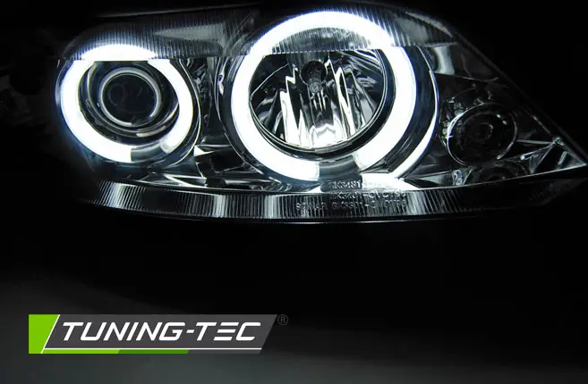 Headlights Opel Vectra B 99-02 CCFL Angel Eyes Chrome – náhľad 3
