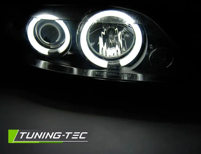 Headlights Opel Vectra B 99-02 CCFL Angel Eyes Black – náhľad 2