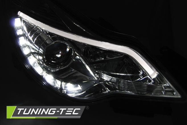 Headlights Opel Corsa D 11-14 DRL Chrome – náhľad 2