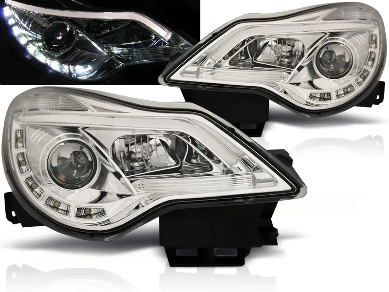 Headlights Opel Corsa D 11-14 DRL Chrome