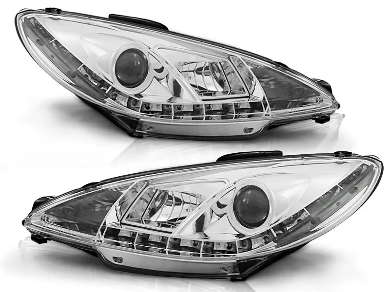 Headlights Peugeot 206 99-02 Devil Eyes Chrome