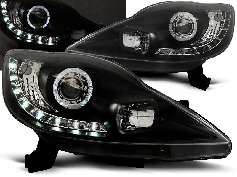 Headlights Peugeot 107 05-11 Devil Eyes Black
