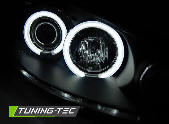 Headlights Peugeot 206 02-08 CCFL Angel Eyes Black – náhľad 3